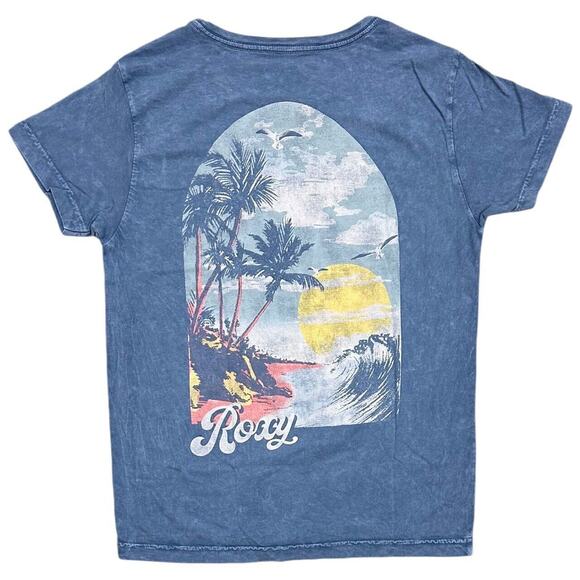 Roxy Women's T-Shirt Acid Mineral Vintage Wash Boyfriend Relaxed Fit Tee Top - Picture 1 of 2
